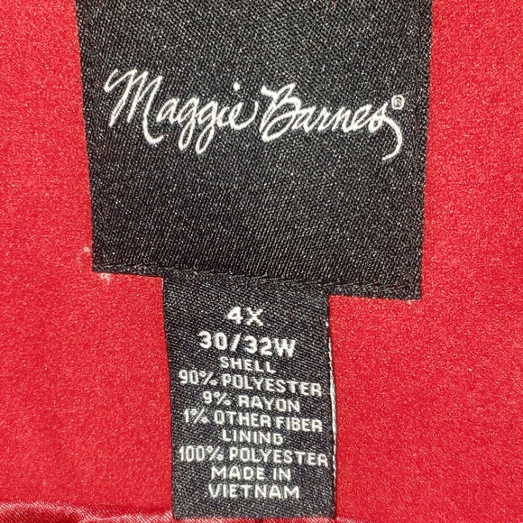 Plus Size 4X 30/32 Maggie Barnes Red Peacoat jacket winter coat warm new - Picture 3 of 5